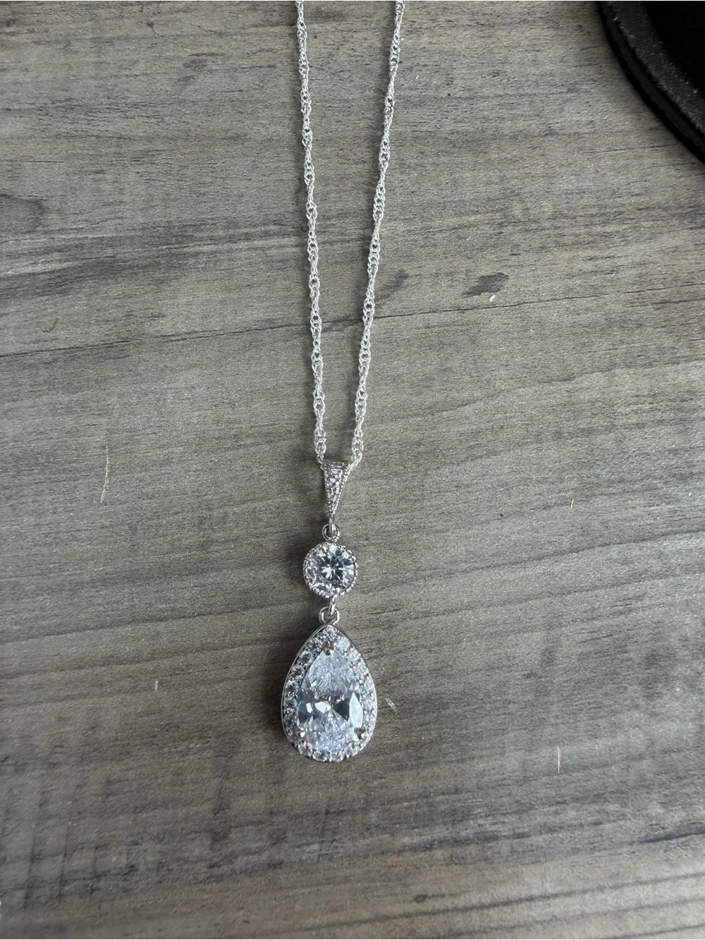 CZ Teardrop Necklace